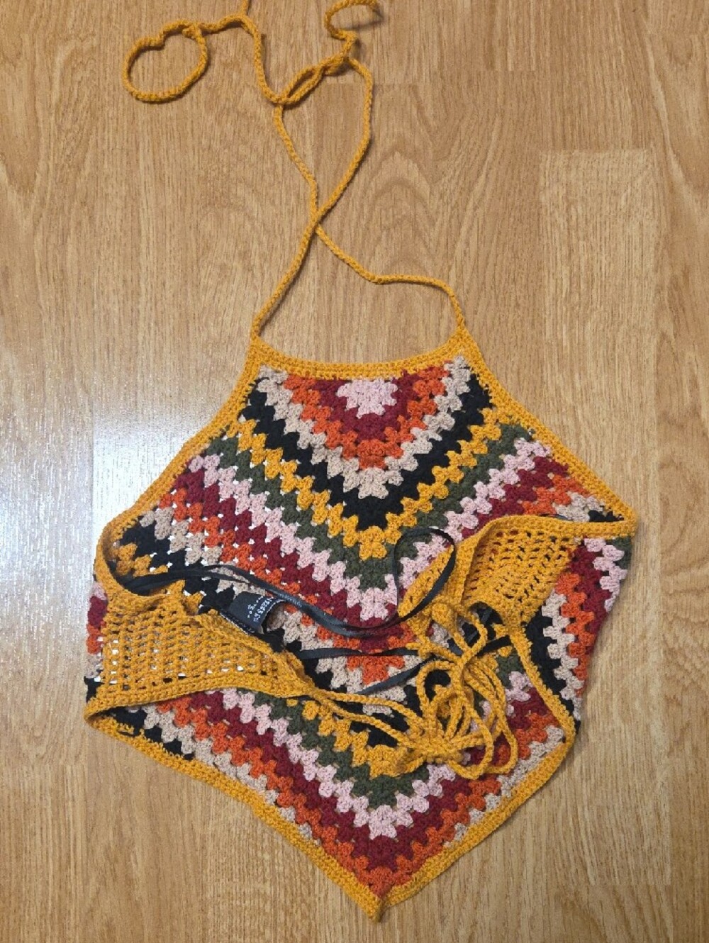 Multicolor Crochet Halter Top - Picture 3 of 3